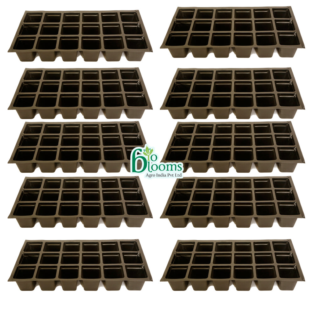 Seedling tray seed Germination Square Tray with 25 Cavity (Black)- set of 10 pcs