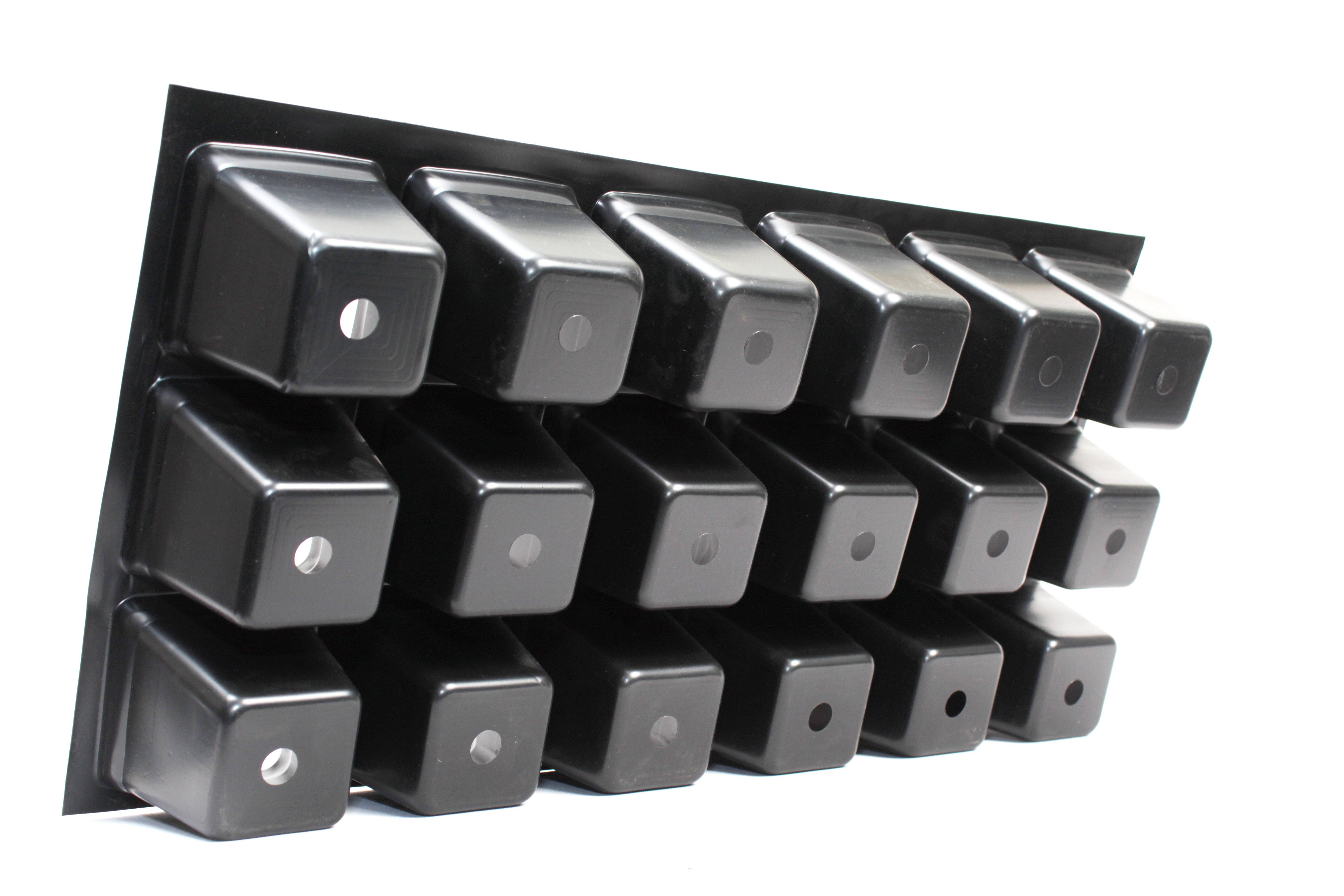 Seedling tray seed Germination Square Tray with 25 Cavity (Black)- set of 10 pcs