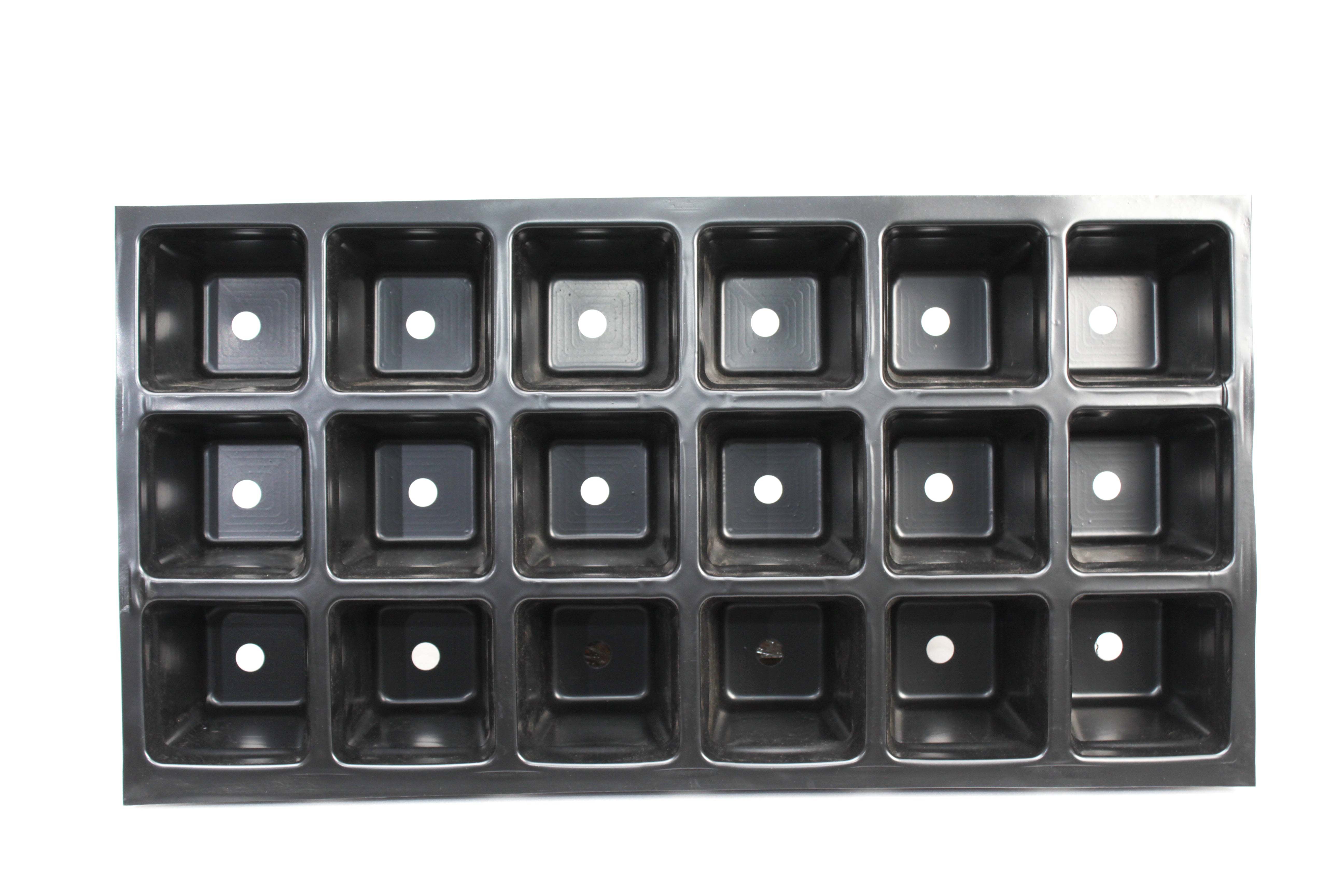 Seedling tray seed Germination Square Tray with 25 Cavity (Black)- set of 10 pcs